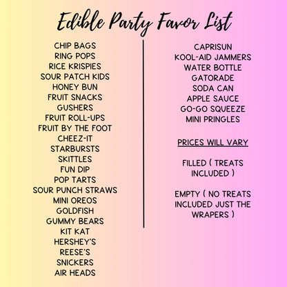 Edible Party Favors